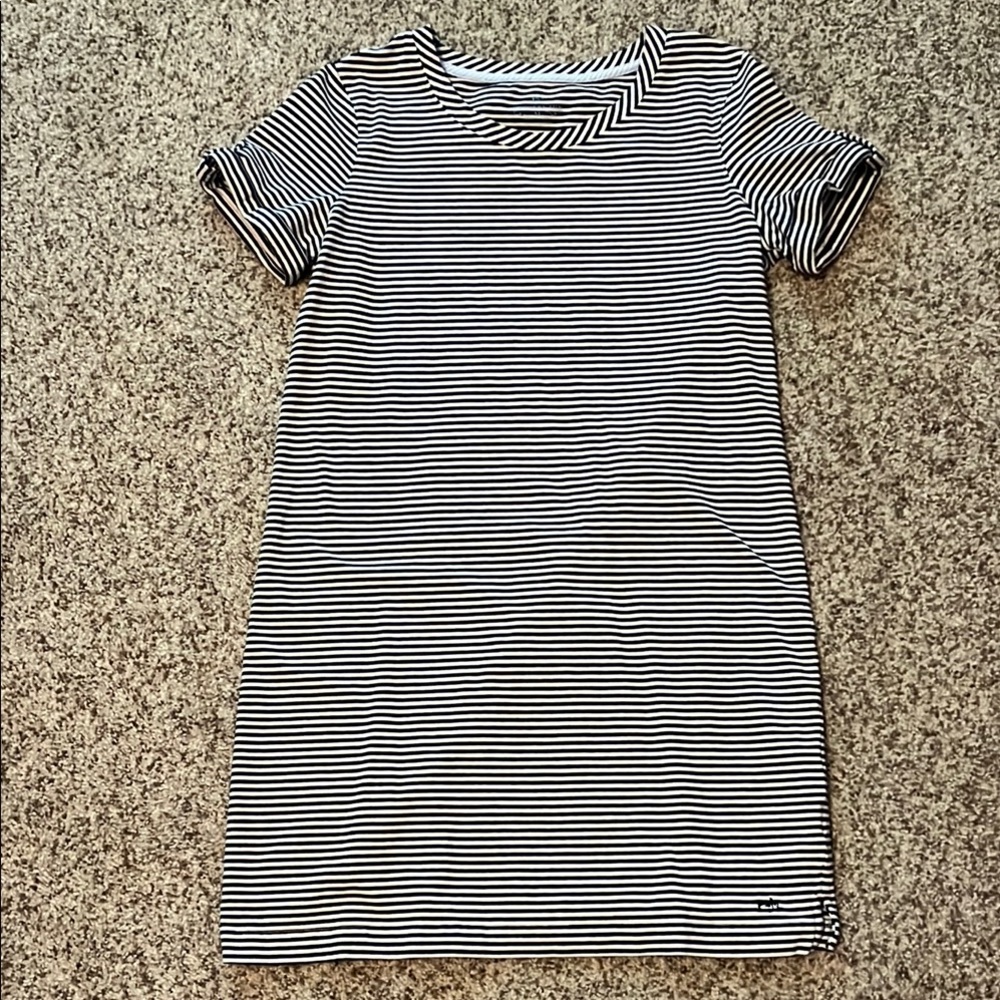 Southern Tide Navy and White Striped Shirt